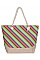 STRIPED MULTI-COLOR TOTE BAG