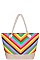 CHEVRON PATTERN RAINBOW NATURAL SHOPPER