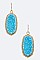 Classic Oval Druzy Stone Earrings LA-VE1549Z