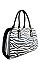 Zebra Frame Metal Satchel Shoulder Bag