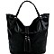 LARGE BRAIDED TASSEL TOTE