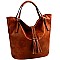 LARGE BRAIDED TASSEL TOTE