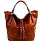 LARGE BRAIDED TASSEL TOTE