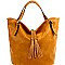 LARGE BRAIDED TASSEL TOTE