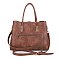 Multicompartment Compartment Satchel Handbag
