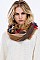 PACK OF 12 CHIC ASSORTED COLOR PLAID PATTERN INFINITY SCARVES