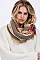 PACK OF 12 CHIC ASSORTED COLOR PLAID PATTERN INFINITY SCARVES