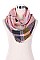 Pack of 12 Fashion Plaid Infinity Scarf Set