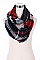 Pack of 12 Fashion Plaid Infinity Scarf Set