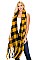 FASHION PLAID PATTERN FRINGE SCARF