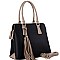 Tassel Accent 2-Compartment Boho Satchel MH-AS3324