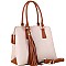 Tassel Accent 2-Compartment Boho Satchel MH-AS3324