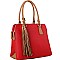 Tassel Accent 2-Compartment Boho Satchel MH-AS3324