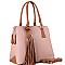 Tassel Accent 2-Compartment Boho Satchel MH-AS3324