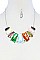 STYLISH MULTI PENDANT CHUNKY NECKLACE AND EARRING SET