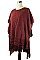 Fashionable Fringe Poncho with Button on the Side FM-AV207
