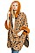 LEOPARD PRINT SOFT FUR PONCHO