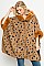 LEOPARD PRINT SOFT FUR PONCHO