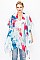 ABSTRACT BLUE AND RED PRINT Topper Kimono COVER UP