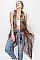 LONGLINE LEOPARD PRINT FASHION KIMONO