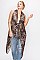 LONGLINE LEOPARD PRINT FASHION KIMONO