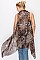 LONGLINE LEOPARD PRINT FASHION KIMONO