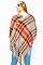 Charming Fringe Trim Multi Color Fashion Poncho