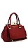 DESIGNER CHIC PEARL CLOSER SATCHEL WITH LONG STRAP