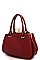 DESIGNER CHIC PEARL CLOSER SATCHEL WITH LONG STRAP
