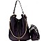 Chain Accent Ostrich Embossed 2 in 1 Expendable Hobo MH-B0166
