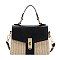 Straw Modern Satchel-Crossbody Bag