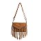 Fringed Flap Cross Body Messenger