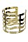 PACK OF 12 TRENDY METALLIC CUFF BANGLE