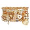 HEART THEME 6 PC STRETCH BRACELET