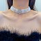 White Pearl Choker Jem Stone Necklace