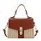 Straw Modern Satchel-Crossbody Bag