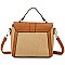 Straw Colorblock 3-in-1 Satchel