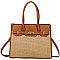 Straw Colorblock 3-in-1 Satchel