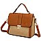 Straw Colorblock 3-in-1 Satchel