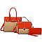 Straw Colorblock 3-in-1 Satchel