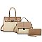 Straw Colorblock 3-in-1 Satchel