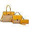 Straw Colorblock 3-in-1 Satchel