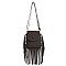 Fringed Flap Cell-Phone Holder Cross-Body