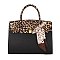Large Size Scarfed Croc Combo Satchel Handbag