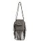 Fringed Flap Cell-Phone Holder Cross-Body