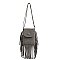 Fringed Flap Cel-Phone Holder Cross-Body