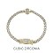 MAGNETIC TWO TONE PAVE CZ BRACELET