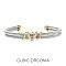 METAL TWO TONE CZ BRACELET