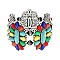 Fashionable Western Turquoise Squash Blossom Stretch Bracelet