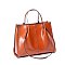 Smooth Genuine Leather Satchel - Shoulder Bag